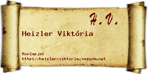 Heizler Viktória névjegykártya